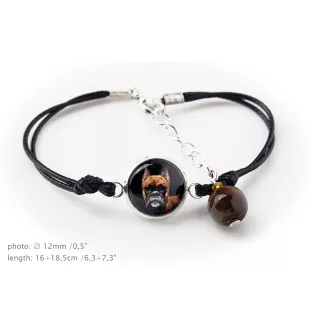 Boxer III - ensemble de bijoux dans une boîte, collier, boucles d'oreilles, bracelet, produits de la marque Art-Dog