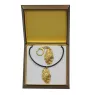 Briard, Berger de Brie I - keychain and necklace with a dog in a box, high-quality gold-plated product, Art-Dog brand