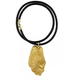 Briard, Berger de Brie I - keychain and necklace with a dog in a box, high-quality gold-plated product, Art-Dog brand