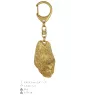 Berger de Brie, Briard I - porte-clés et collier avec chien dans une boîte, produit plaqué or de haute qualité, marque Art-Dog