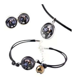 Boxer I - ensemble de bijoux dans une boîte, collier, boucles d'oreilles, bracelet, produits de la marque Art-Dog