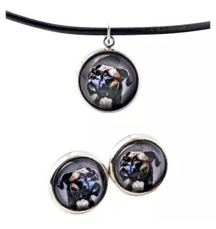 Boxer, Deutscher Boxer I - Schmuck mit Ihrem Foto-Box, Halskette und Ohrringe-Set, personalisierte Produkte der Marke Art-Dog.