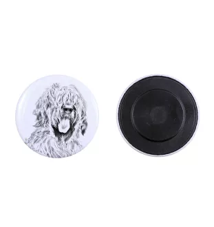Berger de Brie, Briard - aimant avec un œil de chien, exceptionnellement léger, aimant puissant, produit fabriqué à la main par la marque Art-Dog