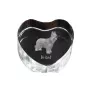 Berger de Brie, Briard - une photo de chien dans un cristal, un cœur en cristal, un cadre photo exceptionnel de la marque Art-Dog