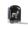 Berger de Brie, Briard - un cube de cristal avec une photo, une photo de chien dans le cristal, un presse-papiers cubique de la marque Art-Dog