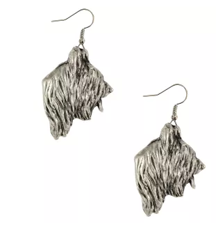 Berger de Brie, Briard - boucles d'oreilles pendantes avec des chiens, bijoux charmants pour maman de chien, cadeau pour fille de la marque Art-Dog