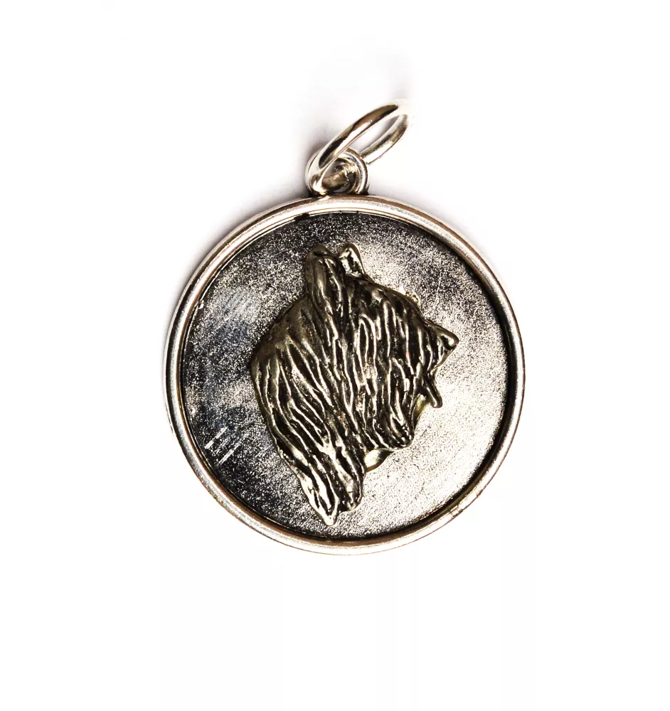 Owczarek francuski Briard naszyjnik z medalikiem Art-Dog