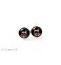 Boxer III - boucles d'oreilles dans une boîte, votre photo, bijoux faits à la main, produit de la marque Art-Dog.