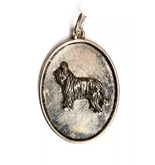 Berger de Brie, Briard II - collier avec chien, pendentif pour maman de chien, bijoux uniques de la marque Art-Dog