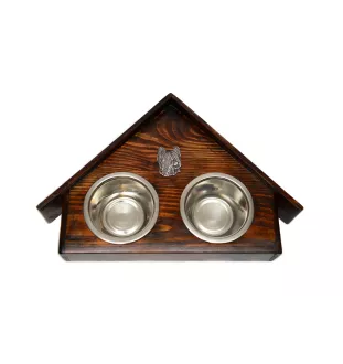 Briard, Berger de Brie - Holzständer mit Schalen für Hunde, dekorative Hundeschalen, Geschenk zur Adoption eines Hundes von der Marke Art-Dog