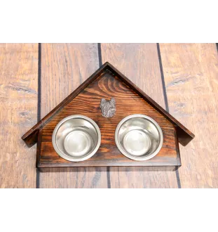 Briard, Berger de Brie - Holzständer mit Schalen für Hunde, dekorative Hundeschalen, Geschenk zur Adoption eines Hundes von der Marke Art-Dog