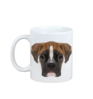 Boxer III - tasse avec une photo et un motif de chien géométrique Art-Dog