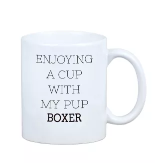 Boxer, German Boxer III - cup with a geometric dog image and the inscription Art-Dog