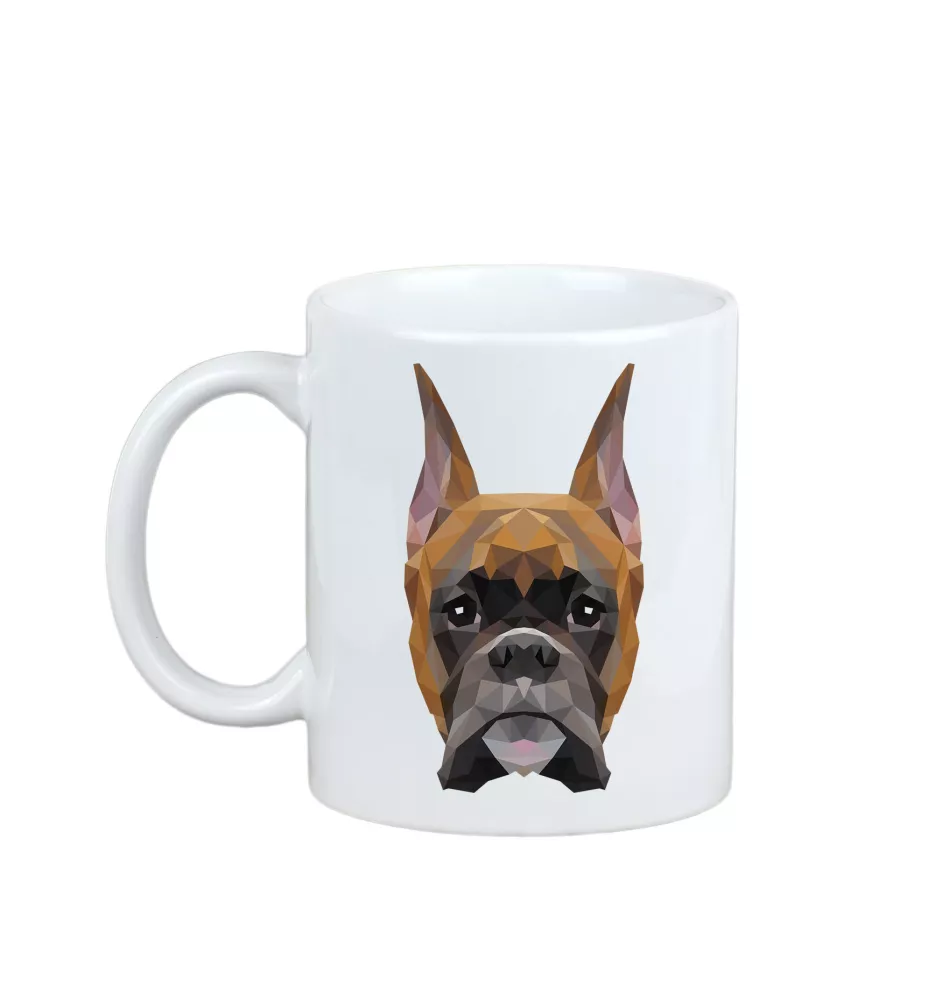 Boxer I - tasse avec une photo et un motif de chien géométrique Art-Dog