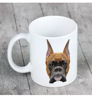 Boxer, German Boxer I - cup with a geometric dog image and the inscription Art-Dog