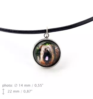 Briard, Berger de Brie - Schmuck mit Ihrem Foto-Box, Halskette und Ohrringe-Set, personalisierte Produkte der Marke Art-Dog.
