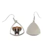 Boxer, German Boxer III - earrings with a picture and the inscription geometric dog Art-Dog