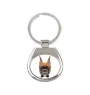 Boxer, German Boxer I - geometric keychain with a photo and the inscription Art-Dog