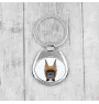 Boxer, German Boxer I - geometric keychain with a photo and the inscription Art-Dog