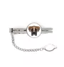 Boxer, German Boxer III - geometric tie clip with a picture and inscription from Art-Dog
