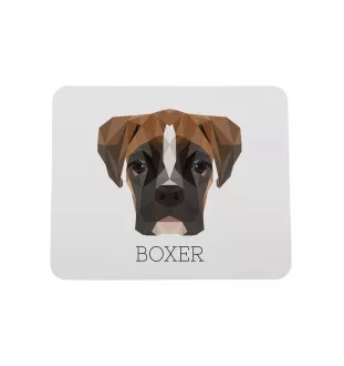 Boxer III - tapis de souris géométrique avec photo et inscription Art-Dog