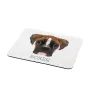 Boxer III - tapis de souris géométrique avec photo et inscription Art-Dog
