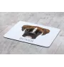 Boxer, Deutscher Boxer III - geometrisches Mauspad mit Bild und Aufschrift von Art-Dog