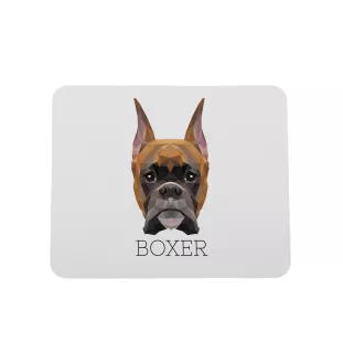 Boxer I - tapis de souris géométrique avec photo et inscription Art-Dog