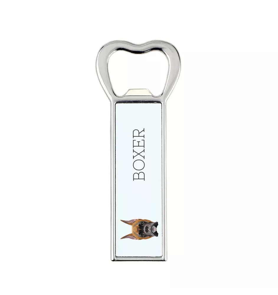 Boxer I - ouvre-bouteille avec une image et une inscription pour la bière Art-Dog