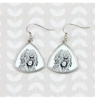 Berger de Brie, Briard - boucles d'oreilles avec chien, boucles d'oreilles pendantes avec photo, bijoux personnalisés avec impression de la marque Art-Dog