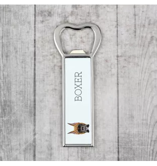 Boxer I - ouvre-bouteille avec une image et une inscription pour la bière Art-Dog