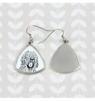 Briard, Berger de Brie - Hund Ohrringe, hängende Ohrringe mit Bild, personalisierter Schmuck mit dem Aufdruck der Marke Art-Dog