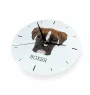 Boxer III - horloge murale géométrique avec photo et logo de la marque Art-Dog