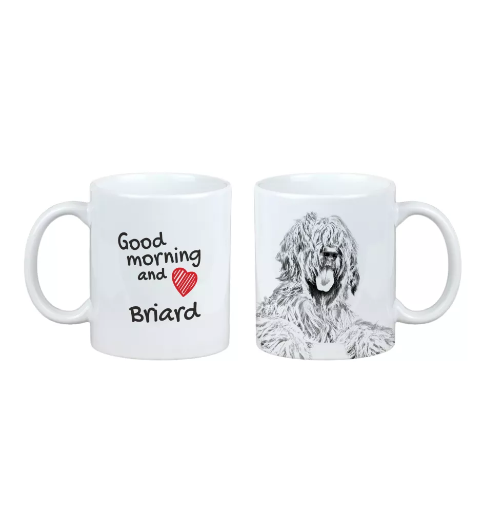 Briard, Berger de Brie - cup with a dog, cup with a photo, personalized gift from the Art-Dog brand