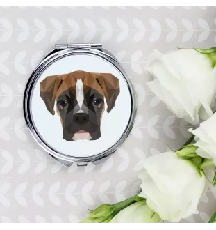 Boxer III - miroir avec une image et un motif géométrique de la marque Art-Dog
