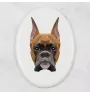 Boxer I - une plaque avec une photo et un motif géométrique de la marque Art-Dog