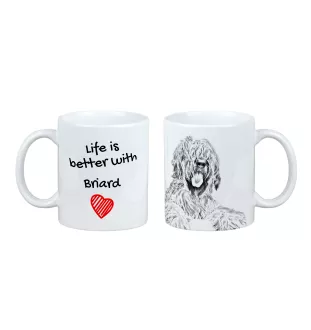 Briard, Berger de Brie - Tasse mit Hund, Tasse mit Bild, personalisiertes Geschenk der Marke Art-Dog