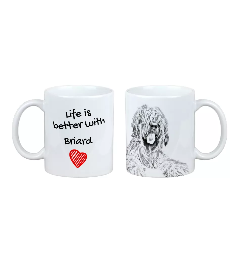 Briard, Berger de Brie - cup with a dog, cup with a photo, personalized gift from the Art-Dog brand
