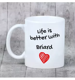 Briard, Berger de Brie - Tasse mit Hund, Tasse mit Bild, personalisiertes Geschenk der Marke Art-Dog