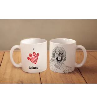 Berger de Brie, Briard - tasse avec chien, une tasse adorable avec une illustration, un cadeau avec votre photo de la marque Art-Dog