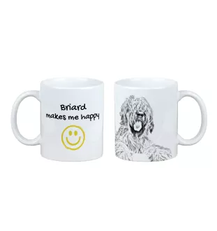 Briard, Berger de Brie - Tasse mit Hund, fröhliche Tasse für Hundeliebhaber, personalisiertes Geschenk der Marke Art-Dog