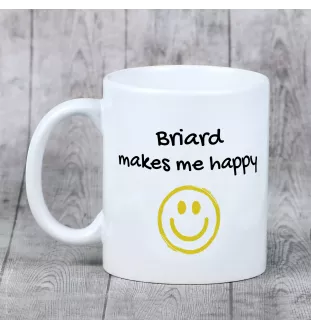 Briard, Berger de Brie - cup with a dog, cheerful cup for a dog lover, personalized gift from the Art-Dog brand