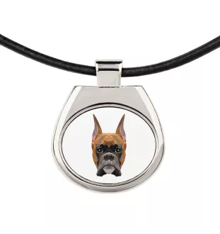 Boxer, German Boxer I - necklace with a geometric design and the inscription "Art-Dog"