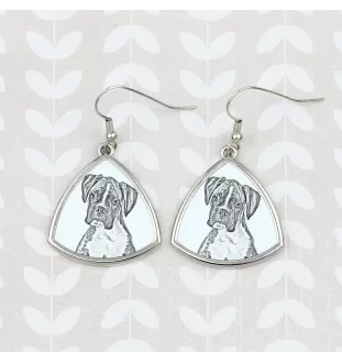 Boxer, Deutscher Boxer III - Hund Ohrringe, hängende Ohrringe mit Bild, personalisierter Schmuck mit dem Aufdruck der Marke Art-Dog