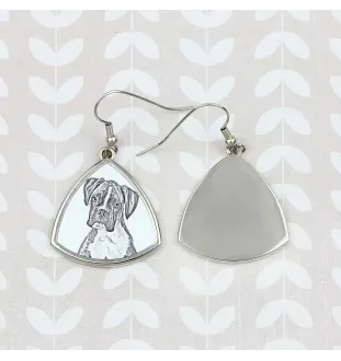 Boxer, Deutscher Boxer III - Hund Ohrringe, hängende Ohrringe mit Bild, personalisierter Schmuck mit dem Aufdruck der Marke Art-Dog