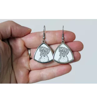 Boxer III - boucles d'oreilles avec chien, boucles d'oreilles pendantes avec photo, bijoux personnalisés avec impression de la marque Art-Dog
