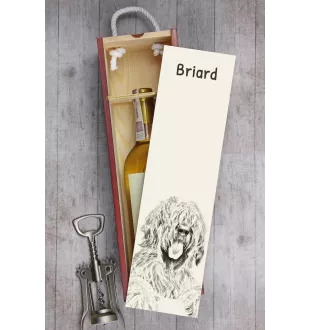 Owczarek francuski Briard pudełko na wino z psem Art-Dog