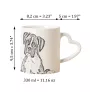 Boxer, German Boxer III - cup with a dog, adorable cup with a heart-shaped handle, universal gift from the Art-Dog brand