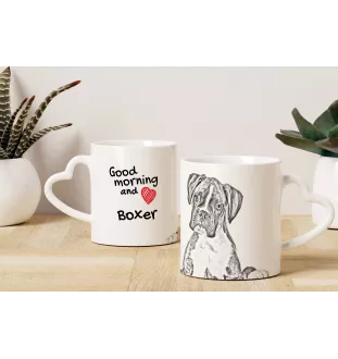 Boxer III - tasse avec chien, une tasse adorable avec une anse en forme de cœur, un cadeau universel de la marque Art-Dog