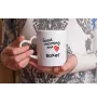 Boxer, German Boxer III - cup with a dog, adorable cup with a heart-shaped handle, universal gift from the Art-Dog brand